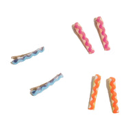 Tia Cibani Rainbow Sofia Gingham Ric Rac Hair Clips (Set Of 6)