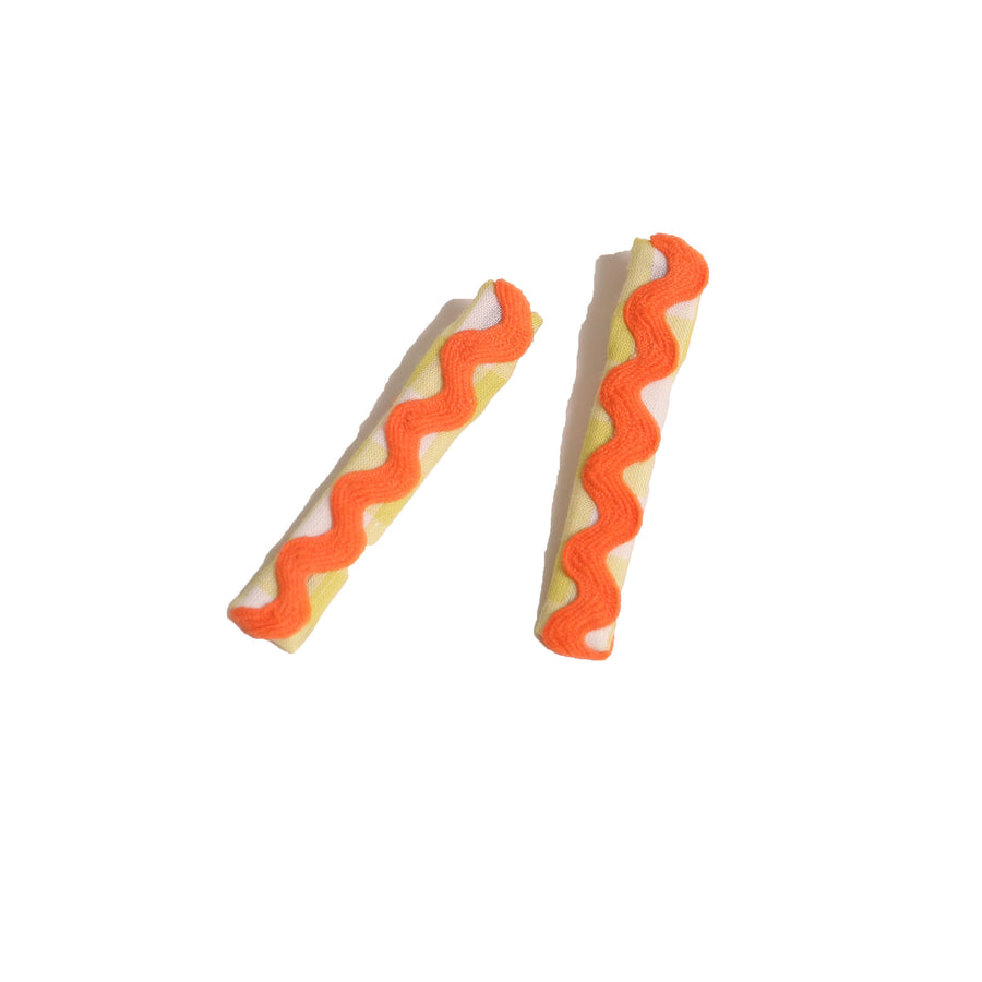 Tia Cibani Rainbow Sofia Gingham Ric Rac Hair Clips (Set Of 6)
