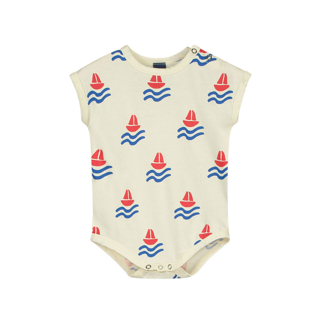 Bonmot Ivory Allover Boats Bodysuit