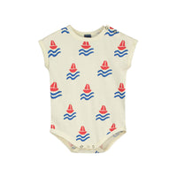 Bonmot Ivory Allover Boats Bodysuit