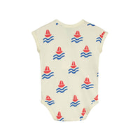 Bonmot Ivory Allover Boats Bodysuit