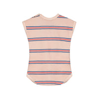 Bonmot Dusty Pink Allover Stripes Bodysuit