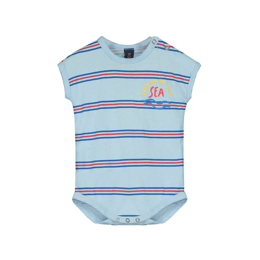 Bonmot Light Blue Allover Stripes Bodysuit