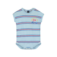 Bonmot Light Blue Allover Stripes Bodysuit