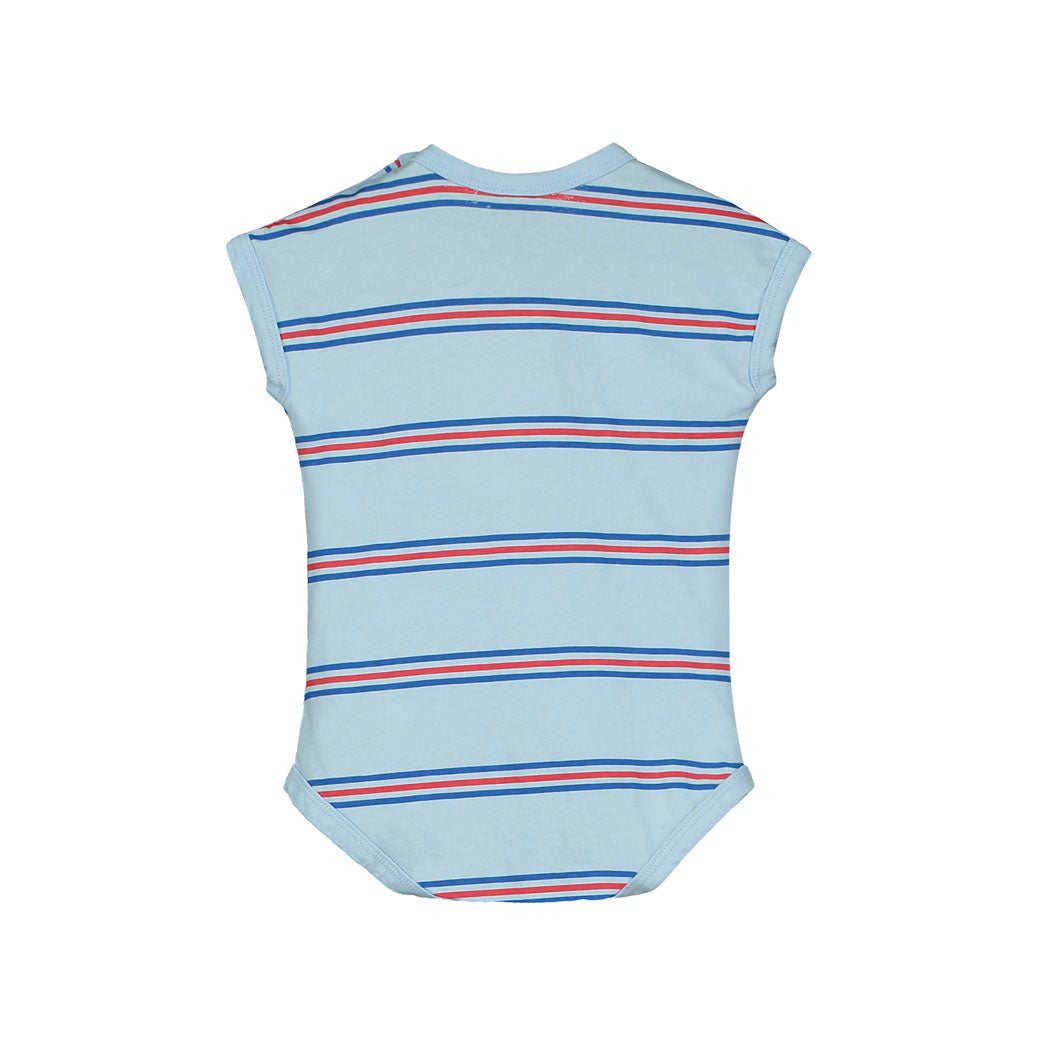 Bonmot Light Blue Allover Stripes Bodysuit