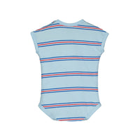 Bonmot Light Blue Allover Stripes Bodysuit
