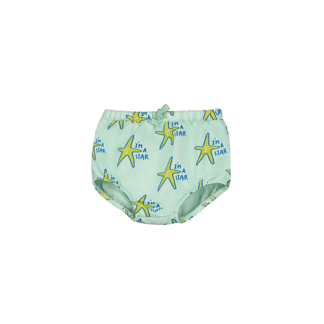 Bonmot Dusty Aqua Allover Stars Fleece Bloomers