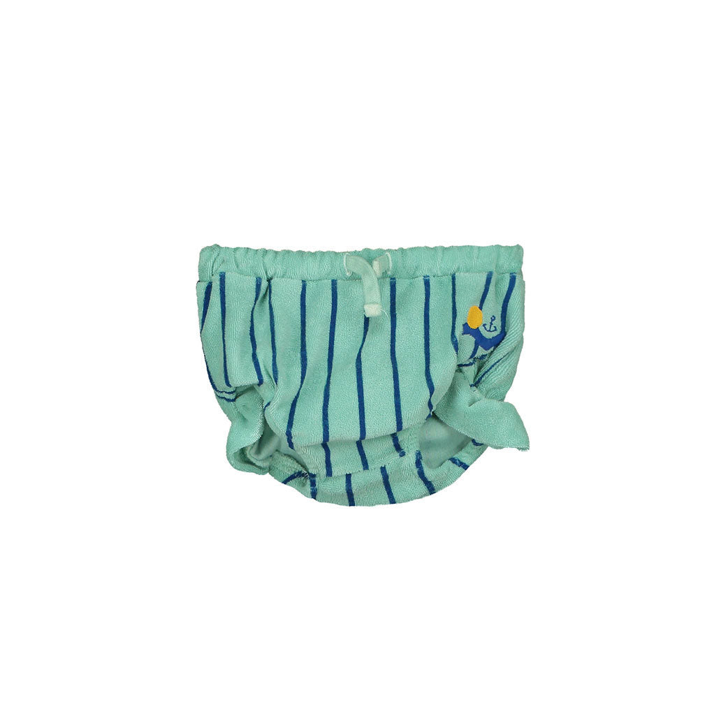 Bonmot Dusty Aqua Allover Stripe Terry Bloomers