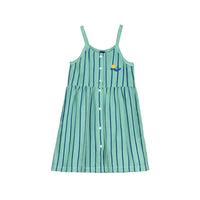 Bonmot Dusty Aqua Stripes Terry Dress