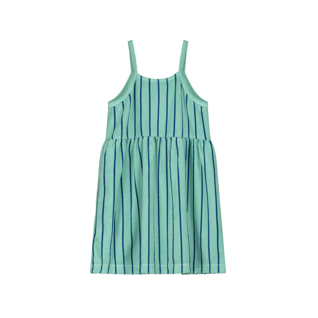 Bonmot Dusty Aqua Stripes Terry Dress
