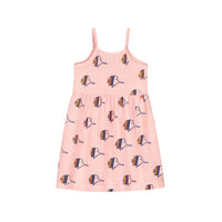 Bonmot Dusty Pink Allover Fishes Terry Dress