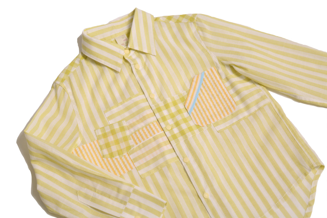 Tia Cibani Aloe Mix Ishmael Patchwork Shirt