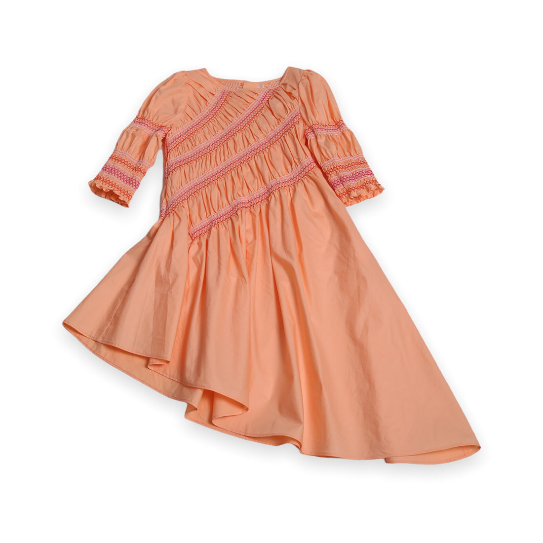 Tia Cibani Sedona Pia Bustled Smocked Maxi Dress