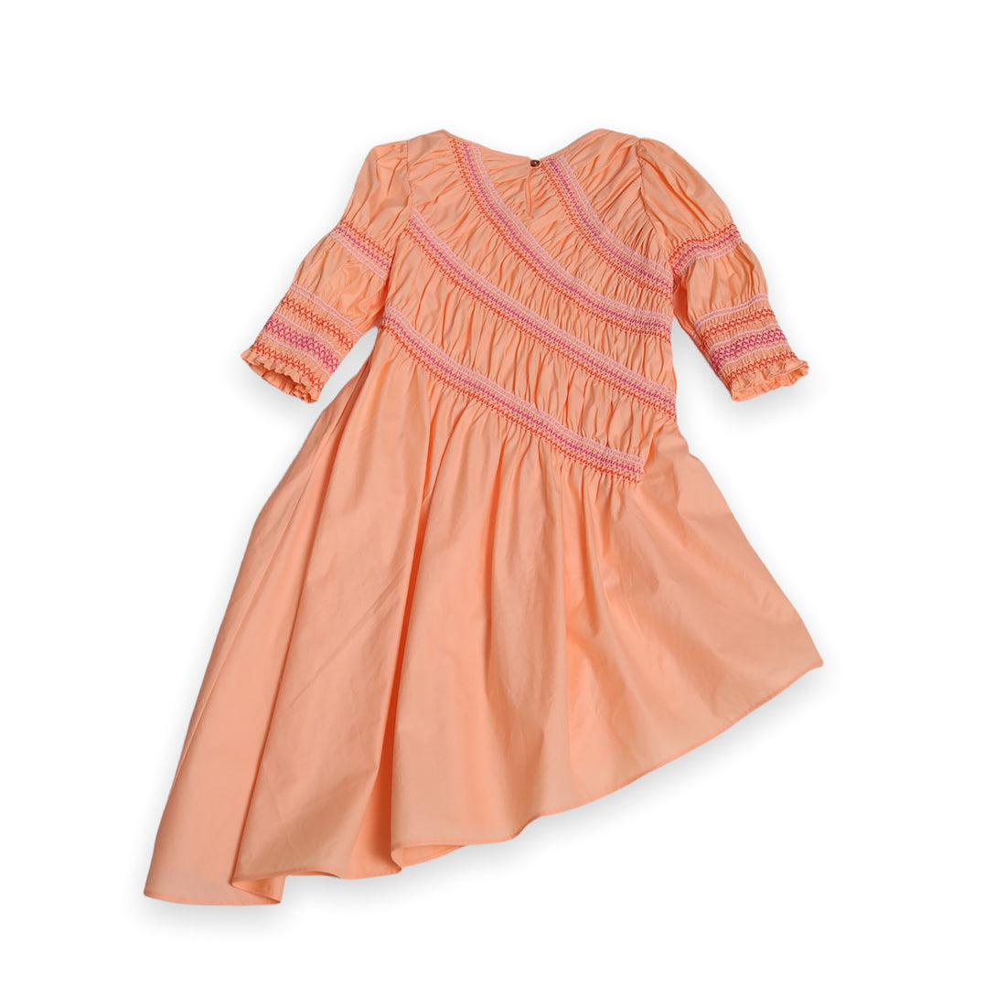 Tia Cibani Sedona Pia Bustled Smocked Maxi Dress