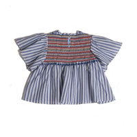 Tia Cibani Fuzz Sofia Smocked Blouse