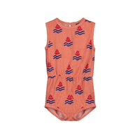 Bonmot Terracotta Boats Terry Playsuit