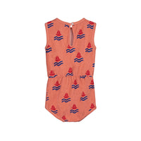 Bonmot Terracotta Boats Terry Playsuit