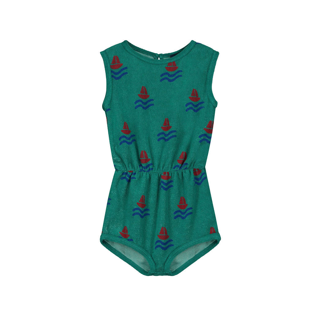 Bonmot Verdigris Boats Terry Playsuit