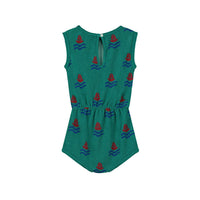 Bonmot Verdigris Boats Terry Playsuit