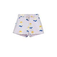Bonmot Mallow Allover Sea Fleece Shorts