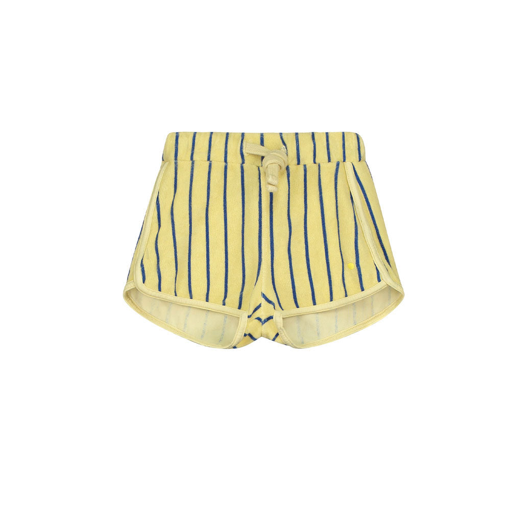 Bonmot Melow Yellow Allover Stipes Terry Shorts