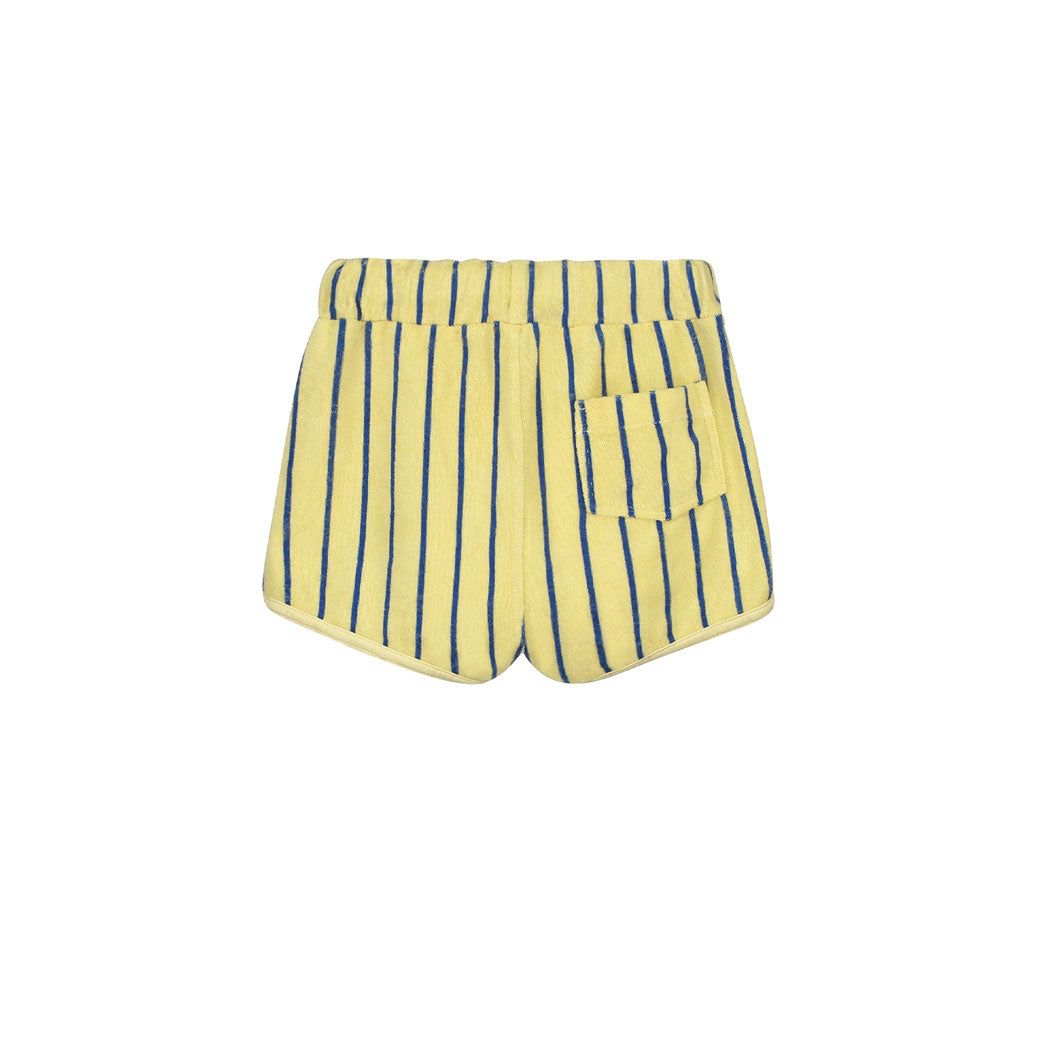 Bonmot Melow Yellow Allover Stipes Terry Shorts