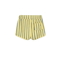 Bonmot Melow Yellow Allover Stipes Terry Shorts