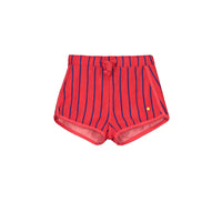 Bonmot Red Allover Stripes Shorts