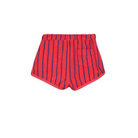 Bonmot Red Allover Stripes Shorts