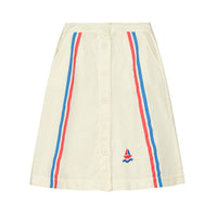 Bonmot Ivory Side Stripes Long Skirt