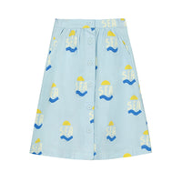 Bonmot Light Blue Allover Sea Long Skirt