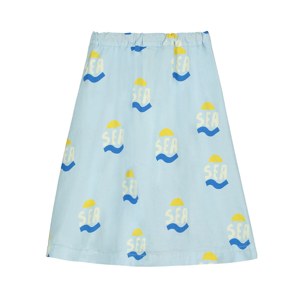 Bonmot Light Blue Allover Sea Long Skirt