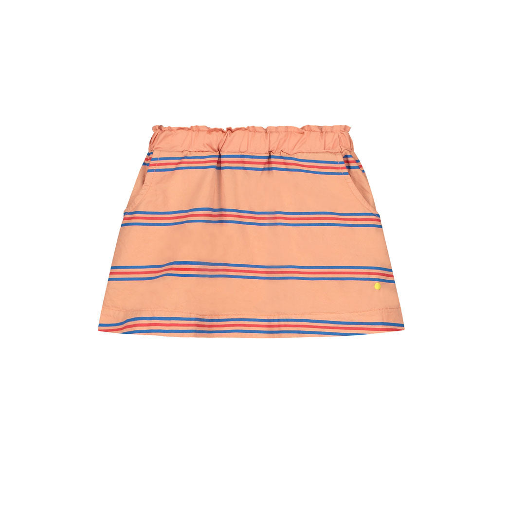 Bonmot Terracotta Allover Stripes Skirt