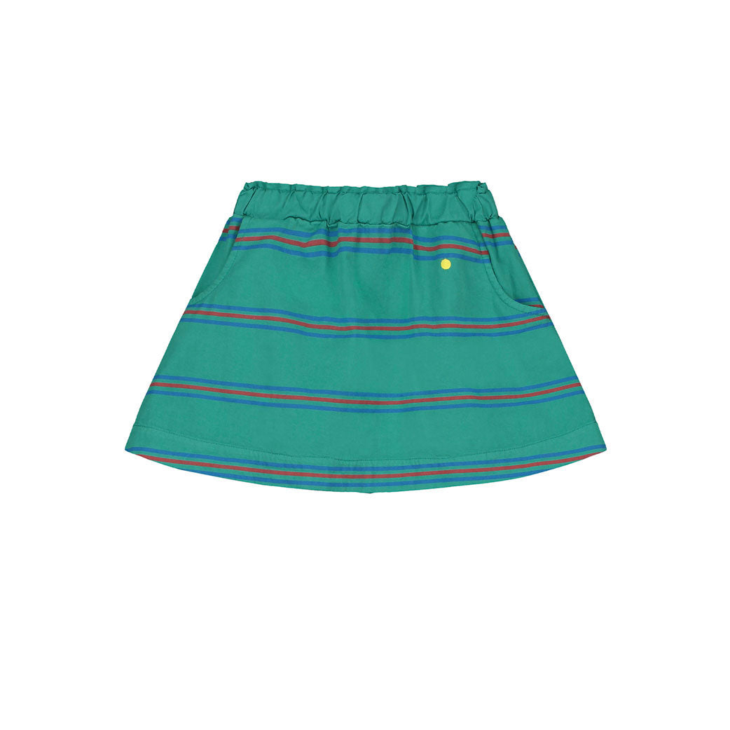 Bonmot Verdigris Allover Stripes Skirt