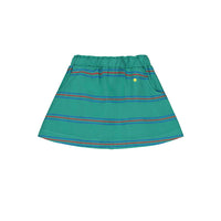 Bonmot Verdigris Allover Stripes Skirt
