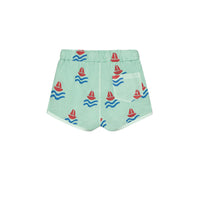 Bonmot Dusty Aqua Boats Swimshorts