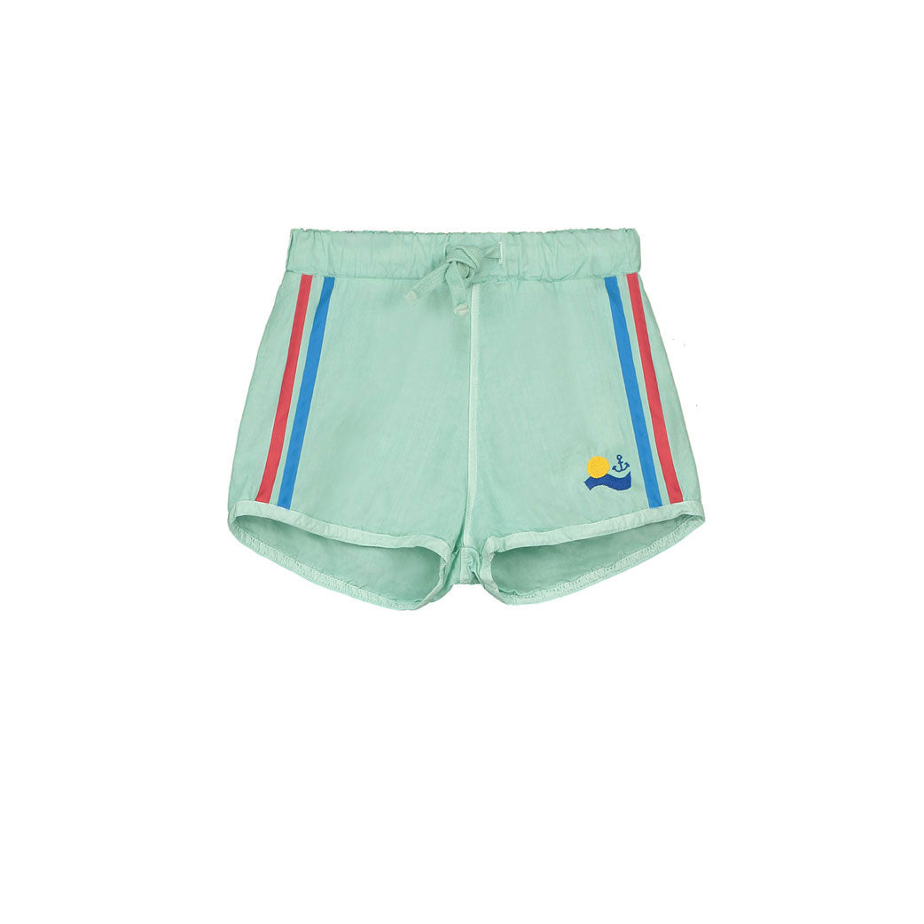 Bonmot Dusty Aqua Side Stripe Swimshorts