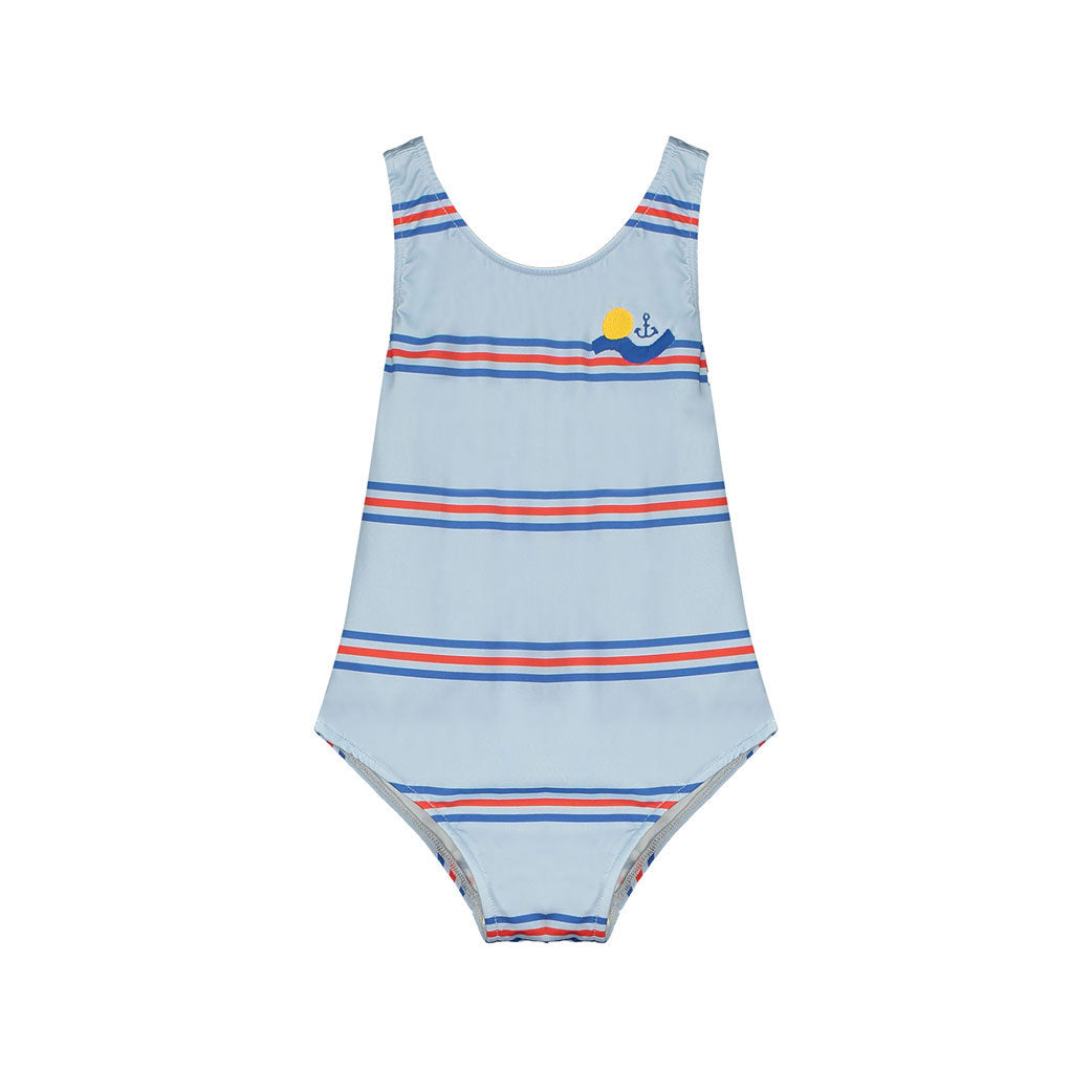Bonmot Light Blue Stripes Swimsuit