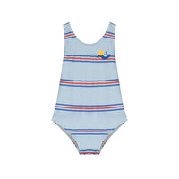 Bonmot Light Blue Stripes Swimsuit