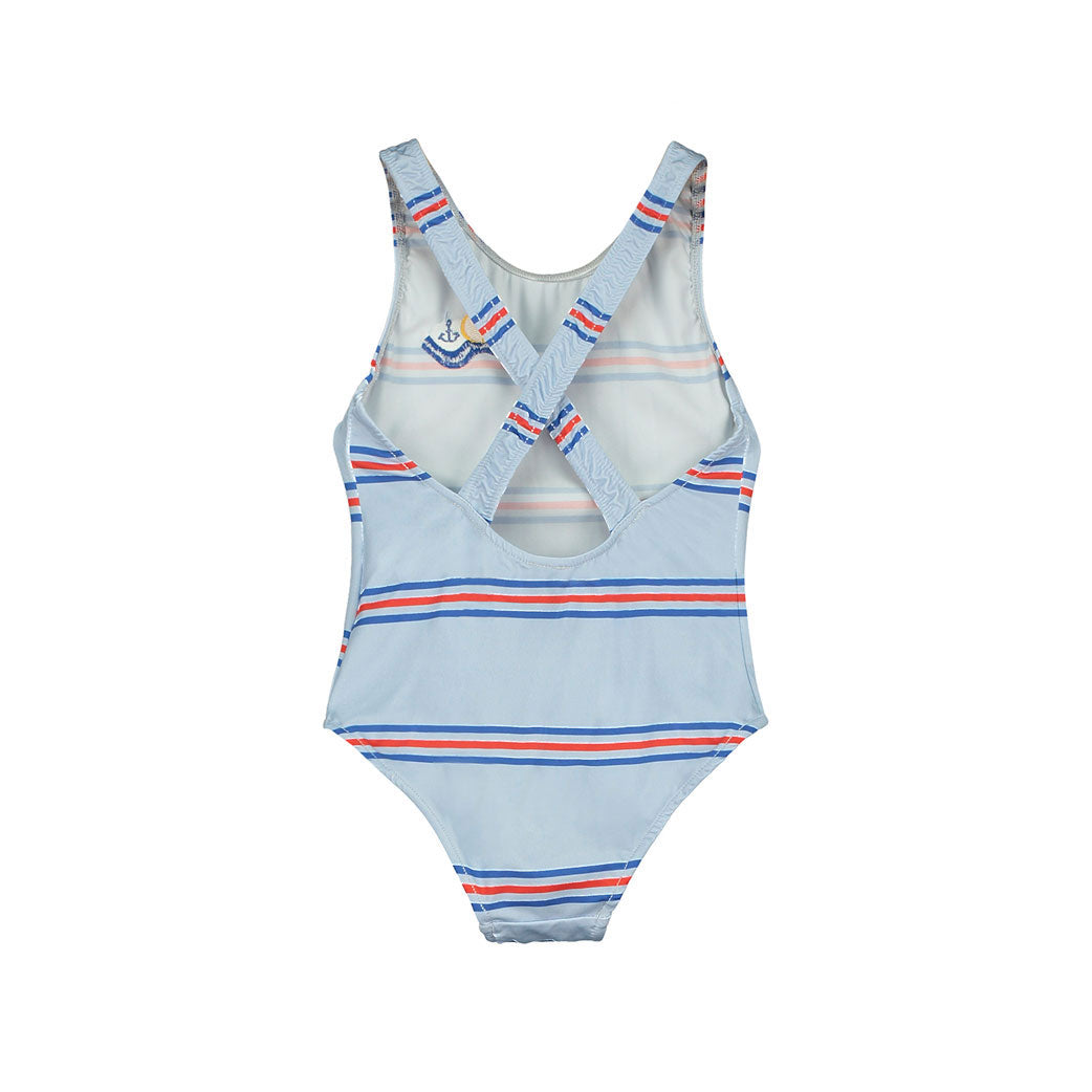 Bonmot Light Blue Stripes Swimsuit