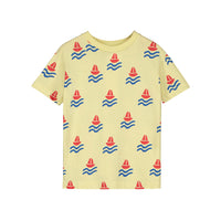 Bonmot Melow Yellow Allover Boats T-shirt