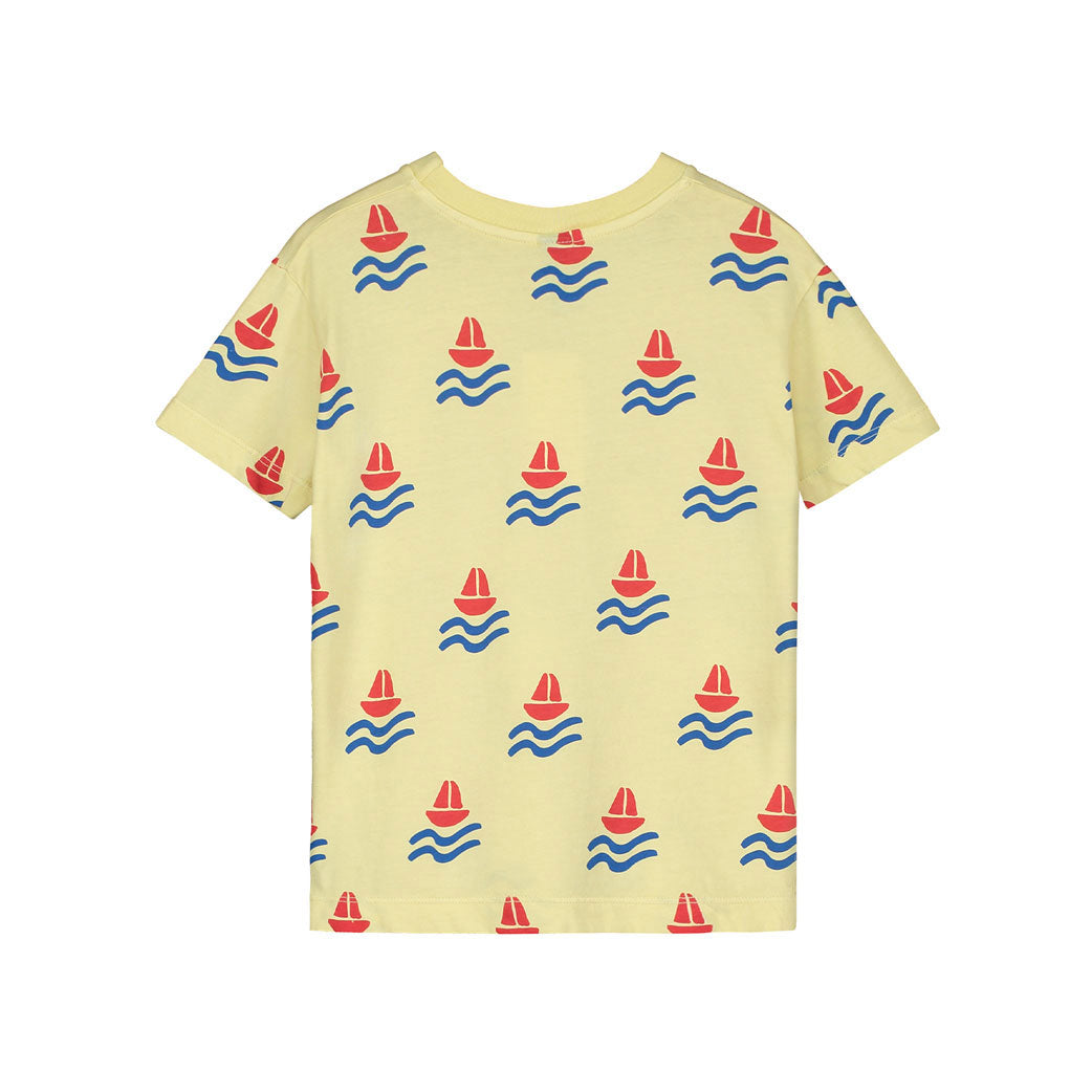 Bonmot Melow Yellow Allover Boats T-shirt