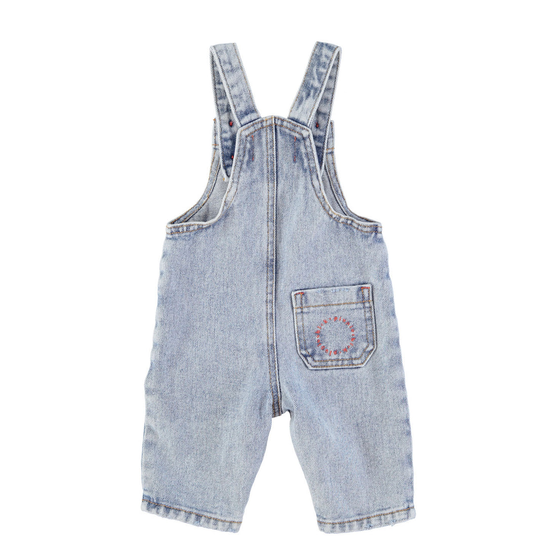 Piupiuchick Washed Blue Denim Baby Dungarees
