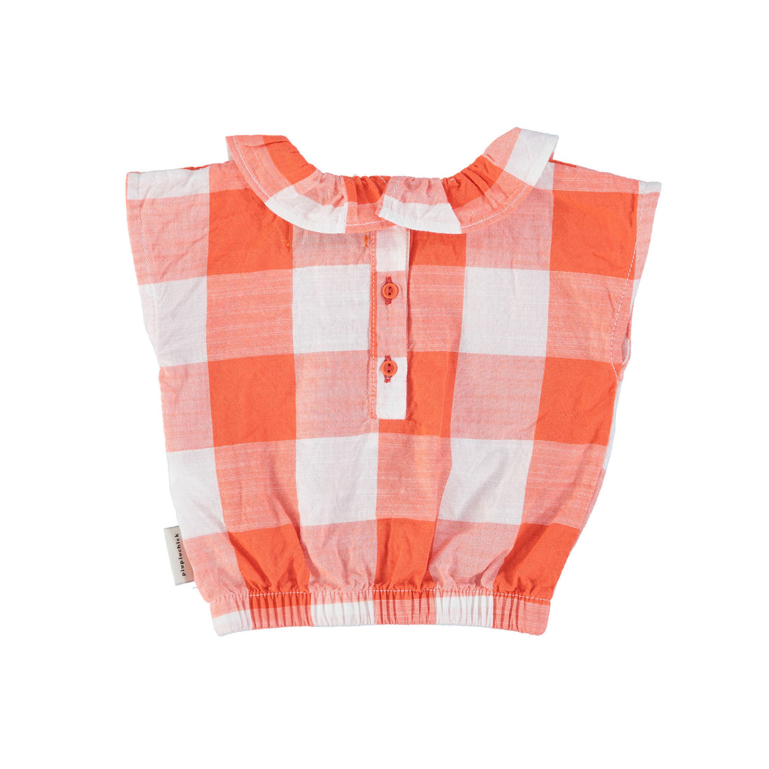 Piupiuchick Red Checkered Sleeveless Blouse