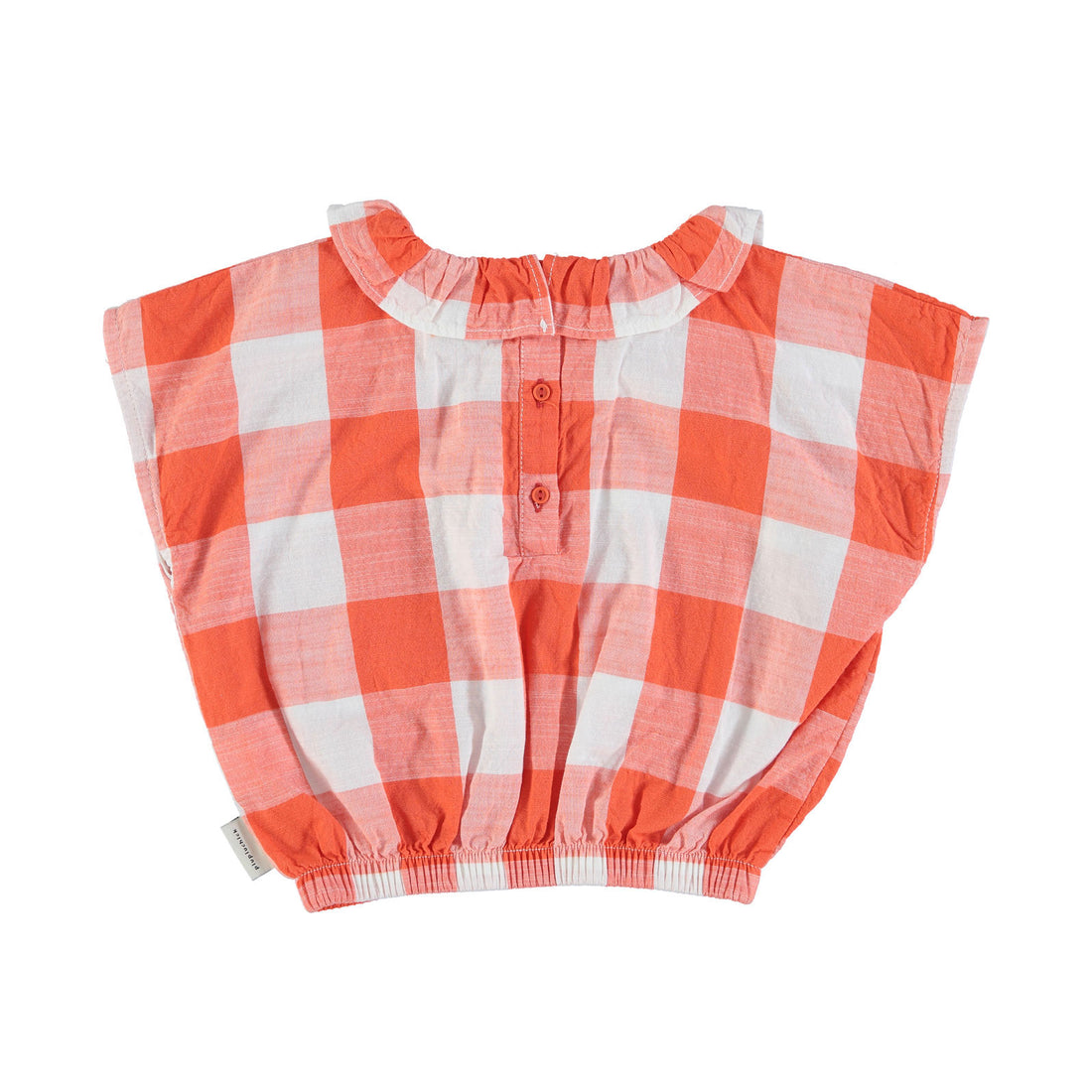 Piupiuchick Red Checkered Sleeveless Blouse