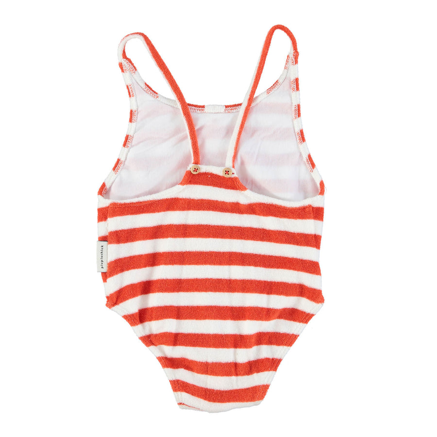 Piupiuchick Red Striped Swimsuit