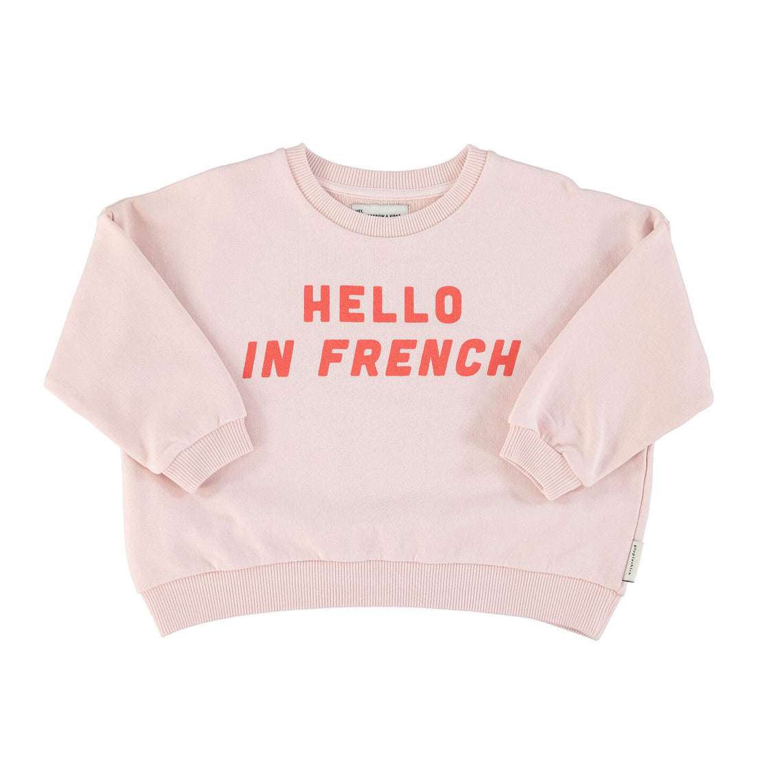 Piupiuchick Pink Hello In French Sweatshirt