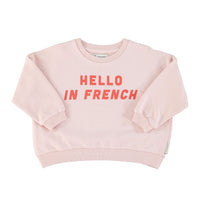 Piupiuchick Pink Hello In French Sweatshirt