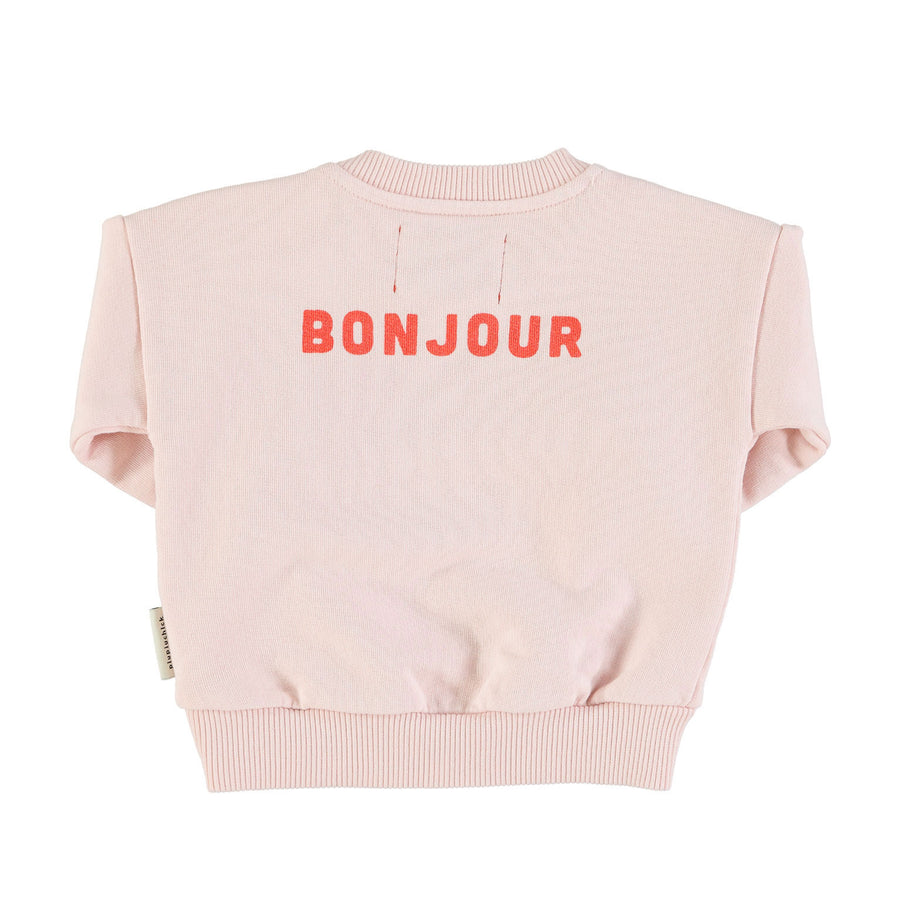 Piupiuchick Pink Hello In French Sweatshirt