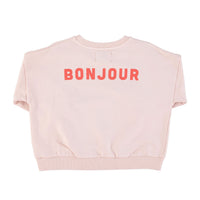 Piupiuchick Pink Hello In French Sweatshirt